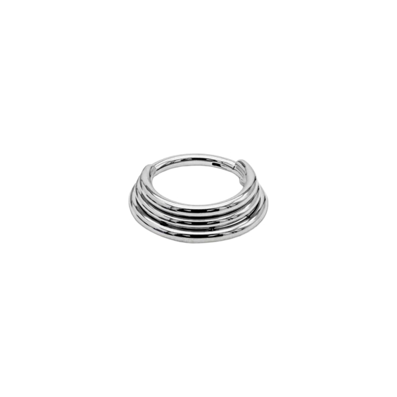 Anneau cliquet triple empilage en titane Tilum