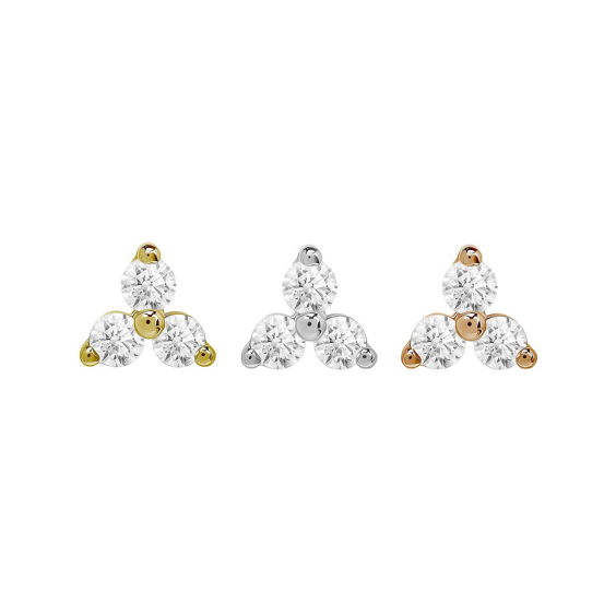 Bijou Trinity, embout sans filetage en or 14 carats Tilum