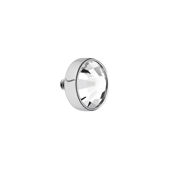 Embout disque plat en titane avec bijou cristal interne Tilum