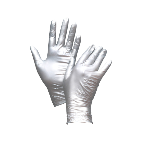 Boîte de 100 gants Unigloves Fancy en nitrile argenté