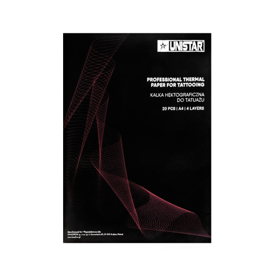 Boîte de 20 feuilles de papier thermique professionnel UNISTAR® - Magenta