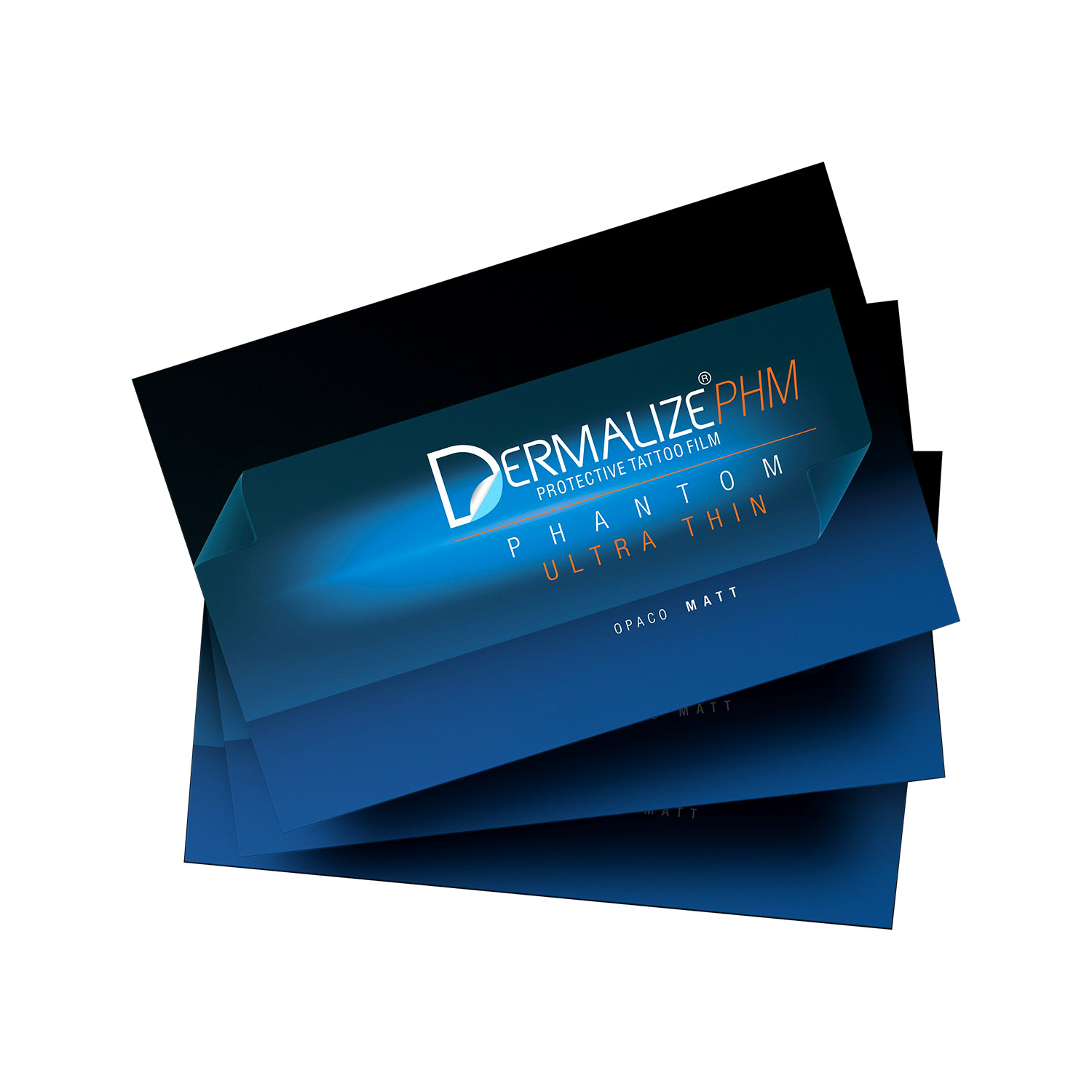 Paquet de 7 feuilles prédécoupées de Dermalize Phantom Film protecteur ultrafin pour tatouage