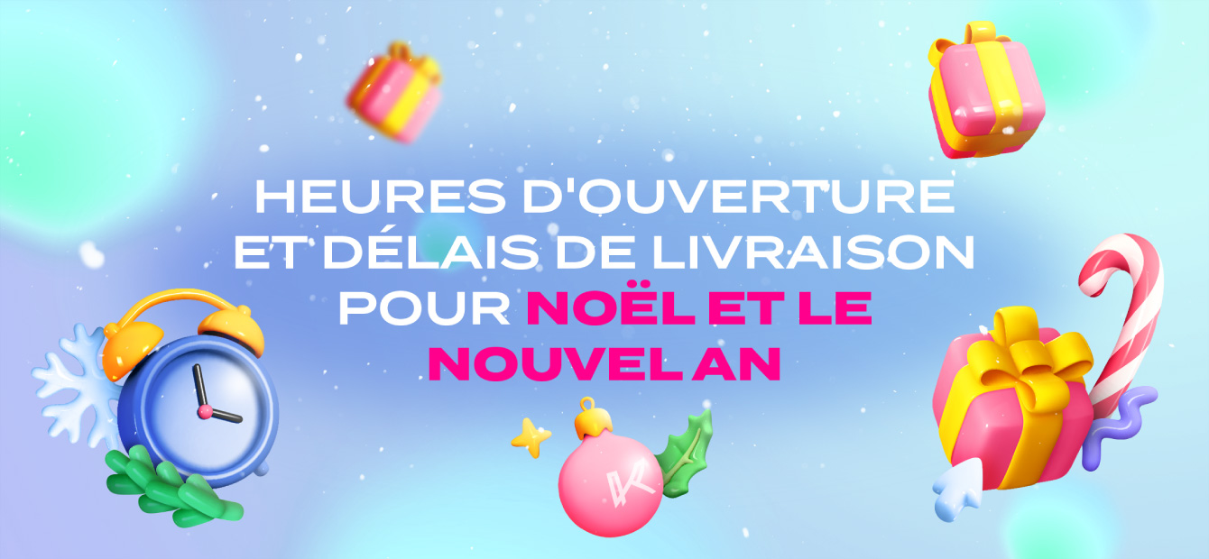 Noël et Nouvel An Heures d'ouverture et informations sur les livraisons